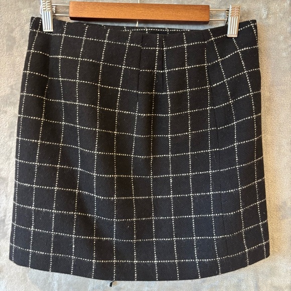 RalphLauren 100%Wool Mini Skirt Leather/Buckle/Fringe Sz 4 Grunge Y2K Classic - Picture 4 of 9
